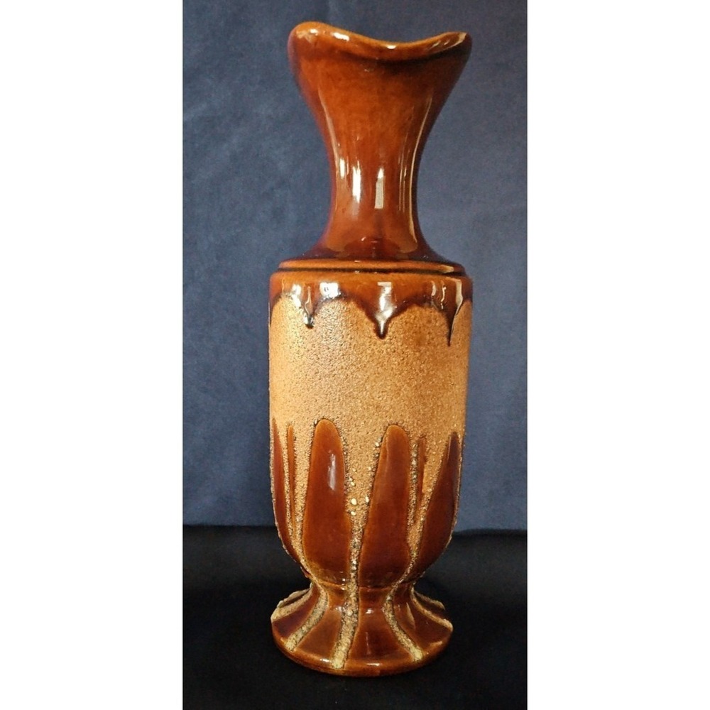 Vintage Royal Haeger Pottery Brown Lava Drip Pitcher 12" Made In Illinois